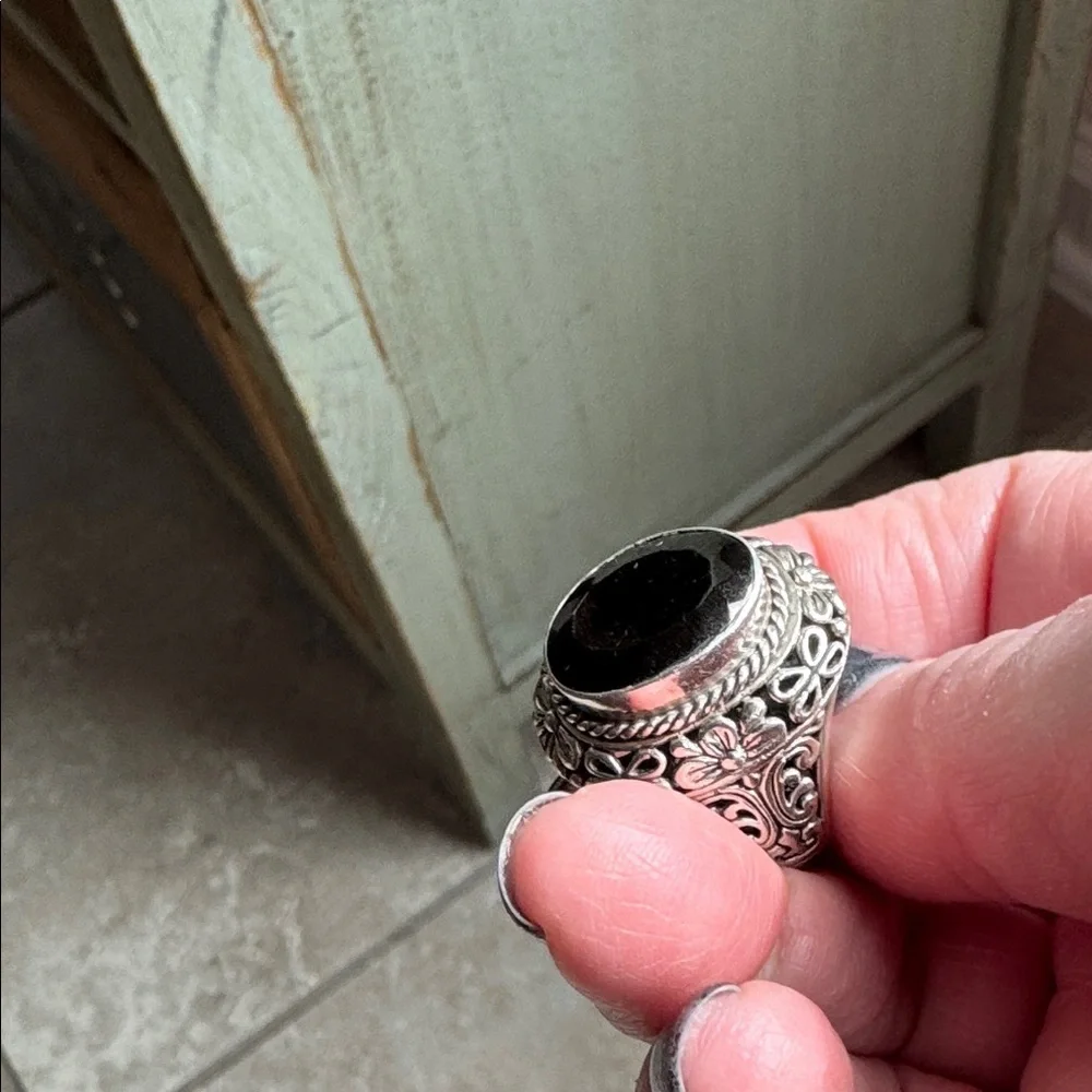 925 Sterling silver Smokey topaz Women's Ring